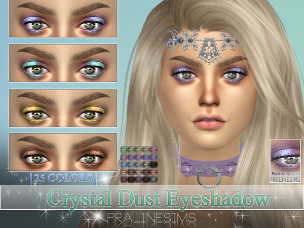 Sims 4 Crystal Dust Eyeshadow N14 by Pralinesims at TSR
