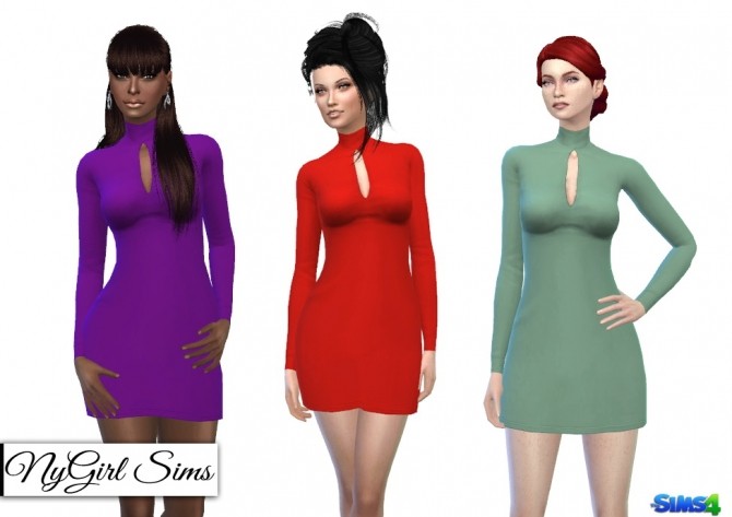 Sims 4 Long Sleeve Turtleneck Bodycon at NyGirl Sims