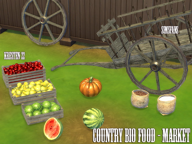 Sims 4 Country bio food Market at Sims Fans