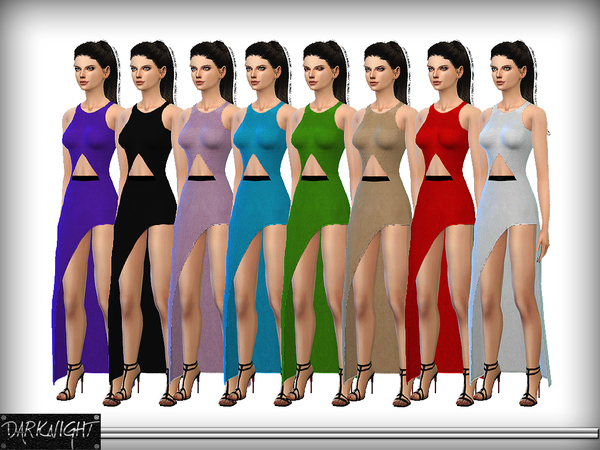 Sims 4 Smooth Line Maxi Dress by DarkNighTt at TSR