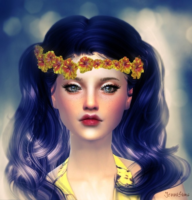 Sims 4 Crown garlanded with flowers at Jenni Sims