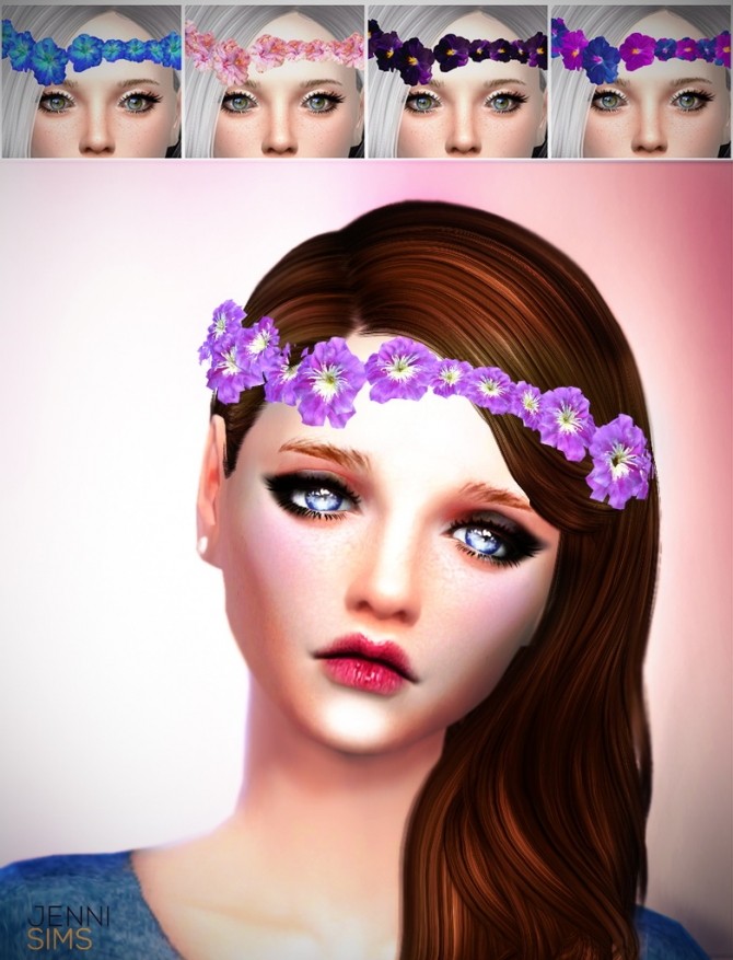 Sims 4 Crown garlanded with flowers at Jenni Sims