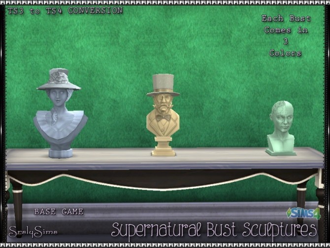 Sims 4 Supernatural Bust Sculptures at SrslySims