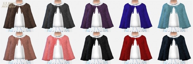 Sims 4 Child cape coat & tiered skirt at Marigold