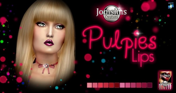 Sims 4 One light eyeshadows + Pulpies lips + Igo matte lips at Jomsims Creations