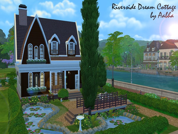 Sims 4 Riverside Dream Cottage by Aabha at TSR