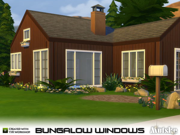 Sims 4 Bungalow Windows by Mutske at TSR