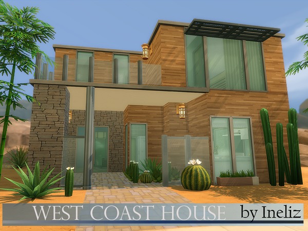 Sims 4 West Coast House by Ineliz at TSR
