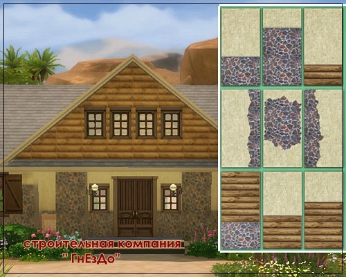 Sims 4 Wooden KINGDOM wallpaper at Sims by Mulena