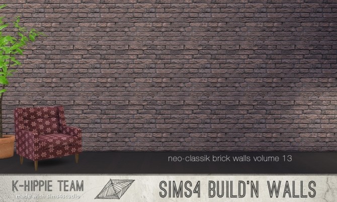 Sims 4 7 Brick Walls Neo Classik volume 12 at K hippie