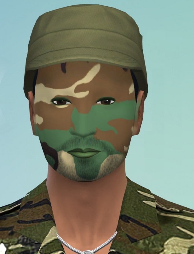 Sims 4 Woodland Military Facepaint by VikingStormtrooper at Mod The Sims