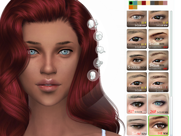 Sims 4 Eyebrows 04F by S Club WM at TSR