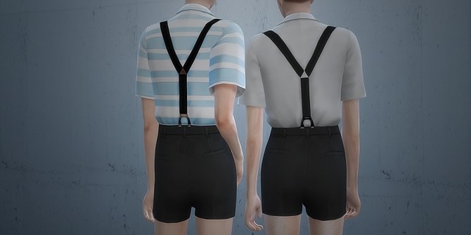 Sims 4 Short overalls, glasses and socks at Loner