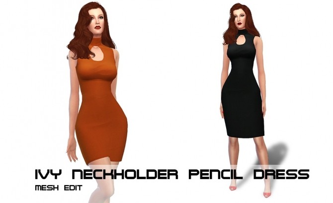 Sims 4 Ivy Neckholder Dresses at Porcelain Warehouse