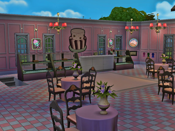 Sims 4 Pink Flamingo Bakery by kinder10000 at TSR