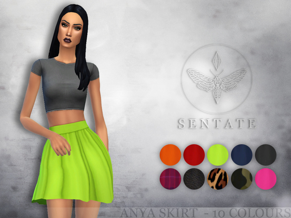 Sims 4 Anya Skirt by Sentate at TSR
