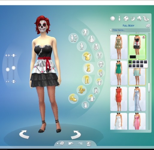 Short Day of the Dead Dress by Simmiller at Mod The Sims » Sims 4 Updates