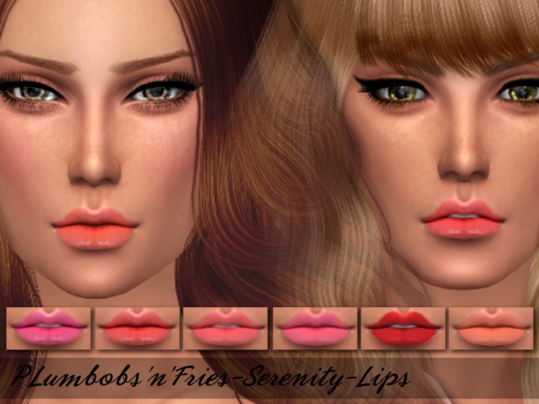 Sims 4 Serenity Lips by Plumbobs n Fries at TSR