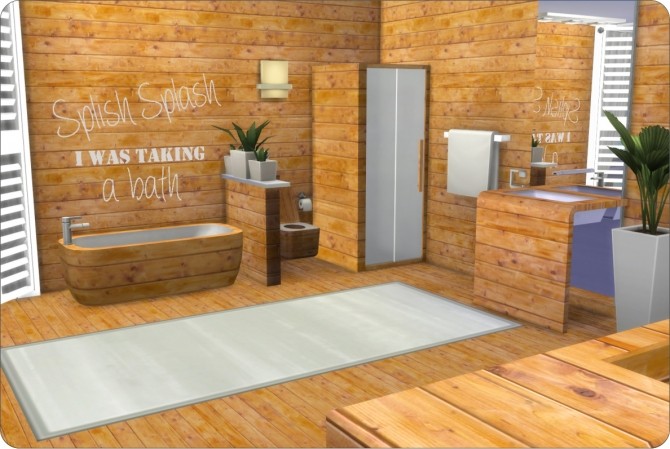 Sims 4 Ligneous Bathroom at xMisakix Sims