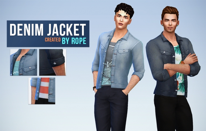 Denim Jacket By Rope At Simsontherope Sims 4 Updates