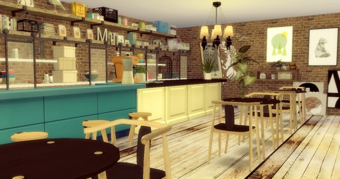 Sims 4 YOI fastfood workplace at Sims4 Luxury