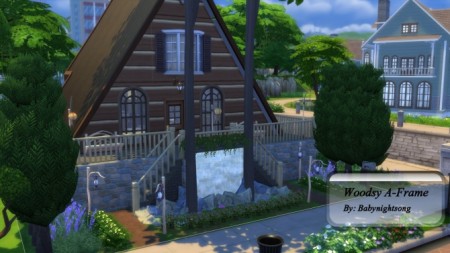 Woodsy A-Frame house by babynightsong at Mod The Sims