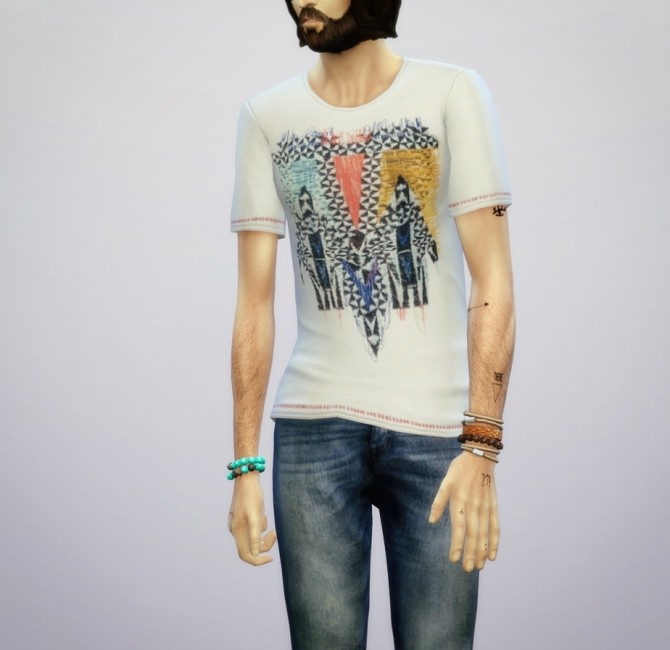 Sims 4 Printed tees for males at Rusty Nail