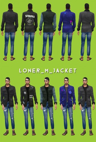 Loner Male Jacket at Loner » Sims 4 Updates