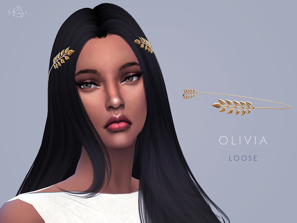 Sims 4 Olive Leaves Headband by starlord at TSR