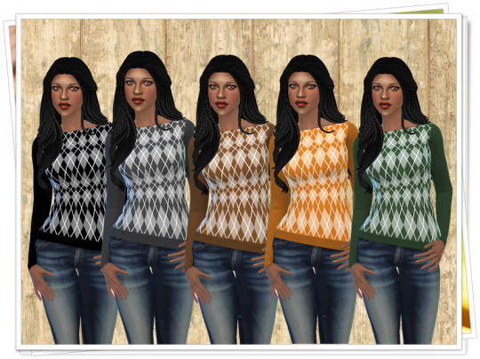 Sims 4 His and Hers matching Argyle Sweaters at Tacha 75