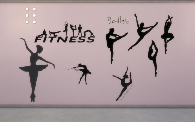 Sims 4 Sticker Ballet & Fitness Mix set by Limoncella at The Sims Lover