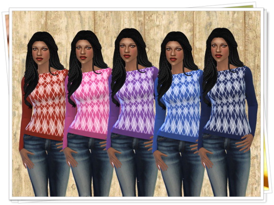 Sims 4 His and Hers matching Argyle Sweaters at Tacha 75