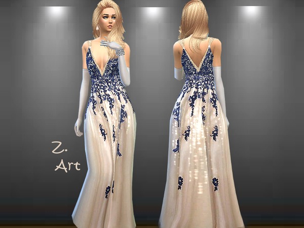 Sims 4 Opera gown by Zuckerschnute20 at TSR