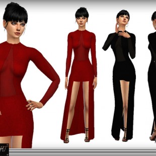 UliKa Dress 7 Recolor at Elfdor Sims » Sims 4 Updates