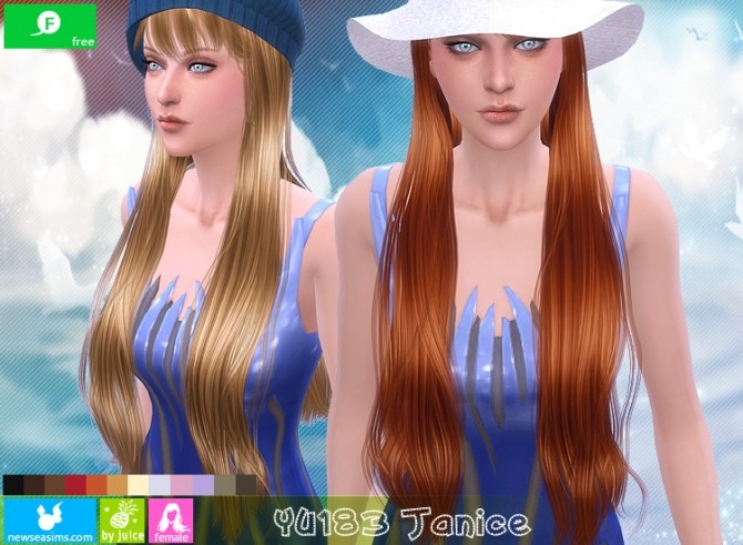 Sims 4 YU183 Janice hair (FREE) at Newsea Sims 4