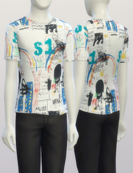 Sims 4 Designer printed t shirts for males at Rusty Nail