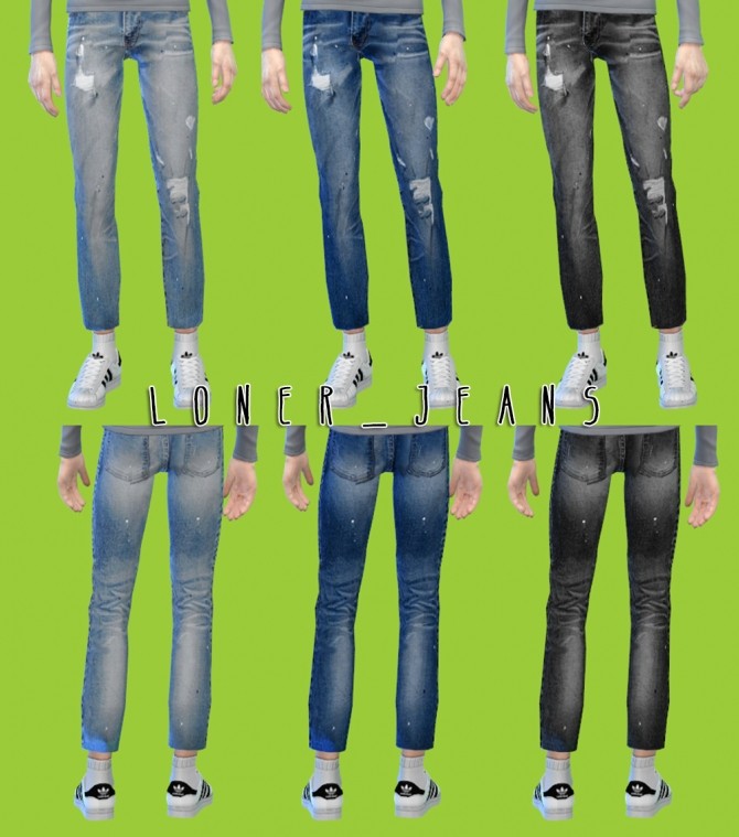 Sims 4 Sleeveless top and jeans set at Loner