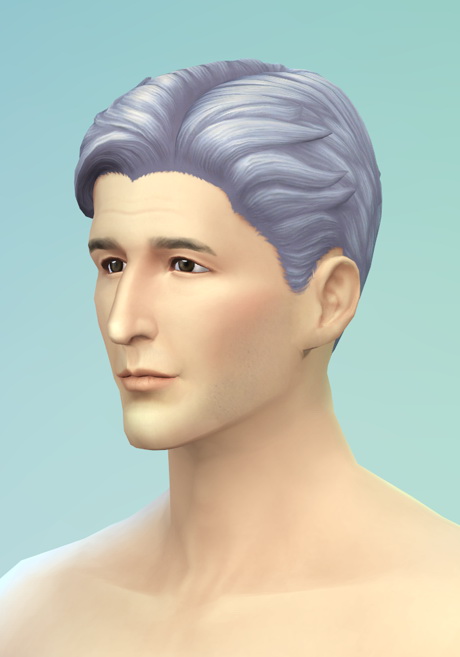 Sims 4 Short slicked back hair edit at Rusty Nail