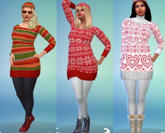 Sims 4 Winter sweaters by Oldbox at All 4 Sims