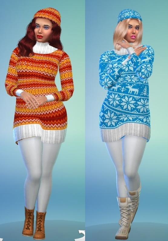 Sims 4 Winter sweaters by Oldbox at All 4 Sims