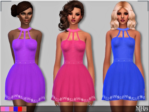 Sims 4 S4 Zooey Dress by Margeh 75 at TSR