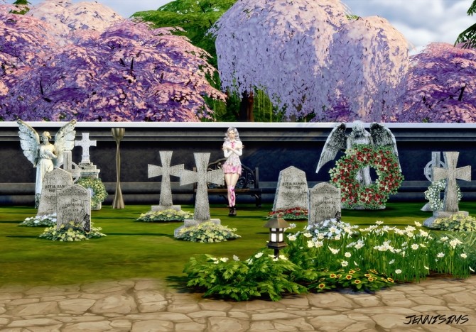 Sims 4 Cemetery Halloween special at Marian Ezequiela