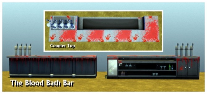 Sims 4 Simblreen Spooky Bars and Bar Stools at SimDoughnut