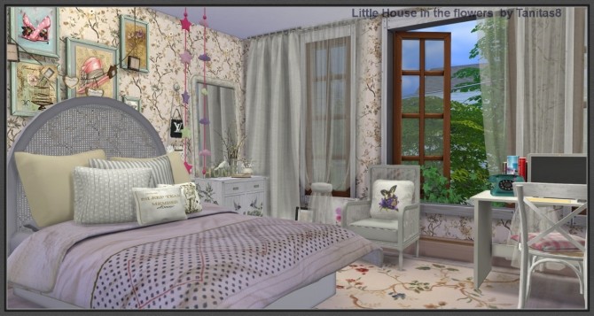 Sims 4 Little House with flowers at Tanitas8 Sims