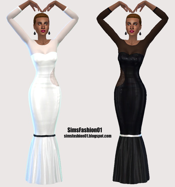 Sims 4 Long Formal Dresses at Sims Fashion01