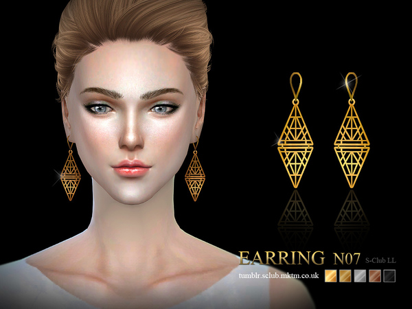 Sims 4 Earrings 07 by S Club LL at TSR