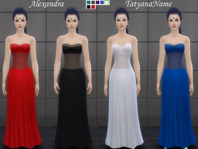 Sims 4 Alexandra dress at Tatyana Name
