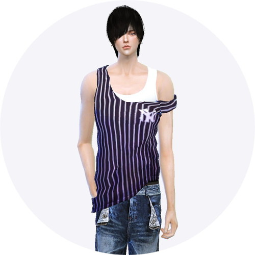 Male tank-top slipping down strap at Marigold » Sims 4 Updates