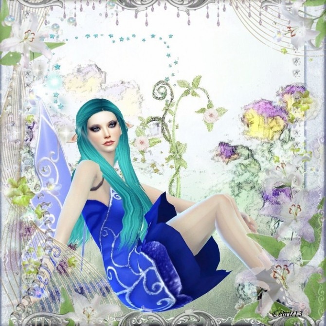 Sims 4 Reul Ghorm Blue Fairy by Cedric13 at L’univers de Nicole