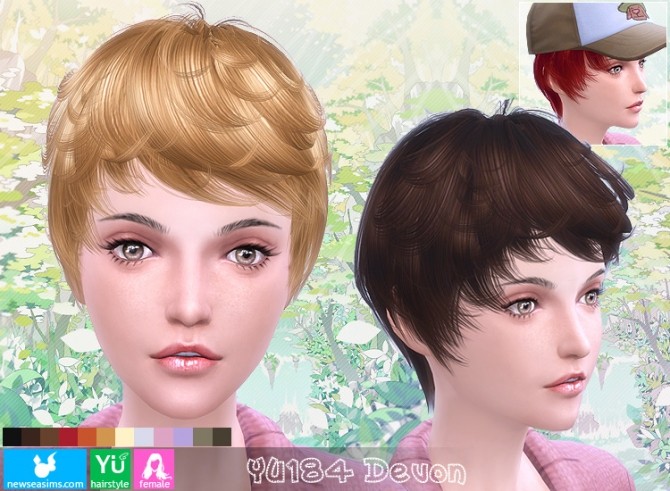 Sims 4 YU184 Devon hair (Pay) at Newsea Sims 4